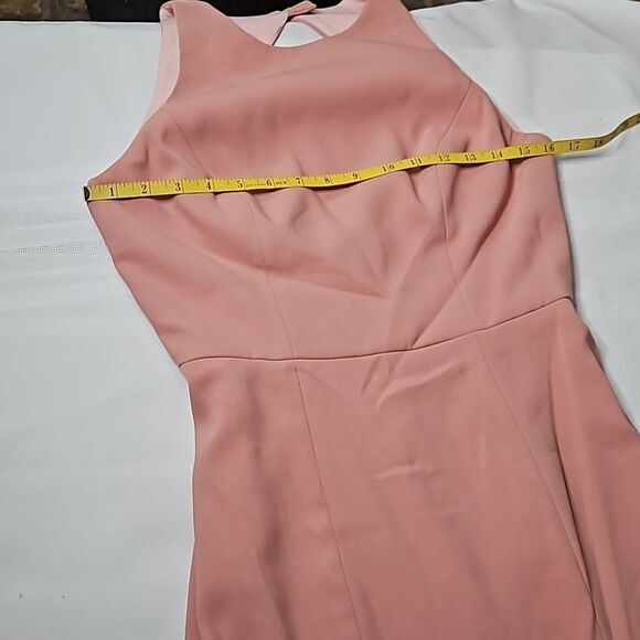 NWT Dessy Collection Desert Rose Crepe Open Back maxi Gown size 4 - Picture 12 of 14